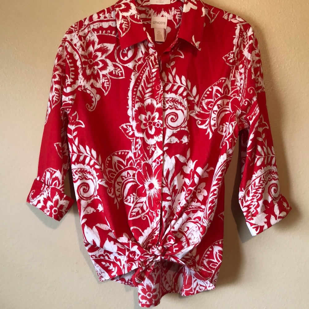 Chico’s Button Down No Iron Shirt